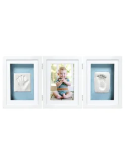Discount Babyprints Deluxe - triplakehys käden- ja jalanjäljelle + valokuvalle, valkoinen Baby Shower -Lahjat|Kastelahjat