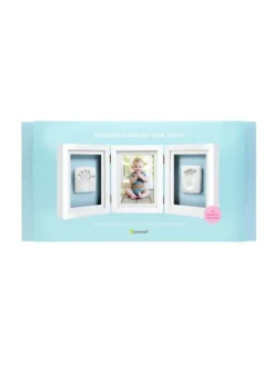 Discount Babyprints Deluxe - triplakehys käden- ja jalanjäljelle + valokuvalle, valkoinen Baby Shower -Lahjat|Kastelahjat