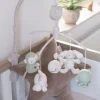 Sale - mobile pinnasänkyyn Animals laurel green/warm linen Mobilet