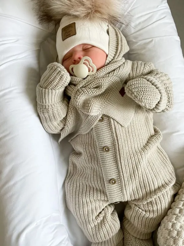 Baby's Only - vastasyntyneen neuletossut, Warm Linen Sisävaatteet