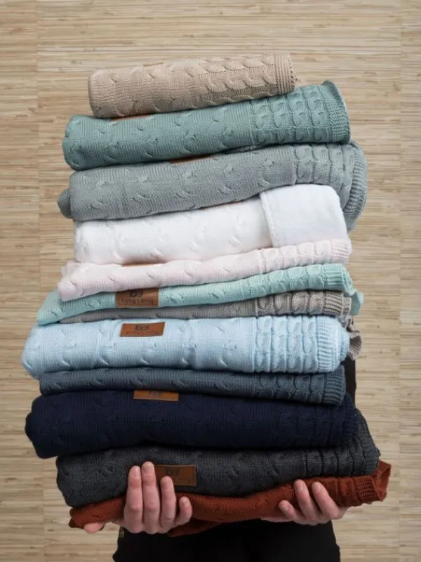 Discount - Vauvan palmikkoneulos torkkupeitto, Grey Baby Shower -Lahjat|Vuodevaatteet Ja Viltit