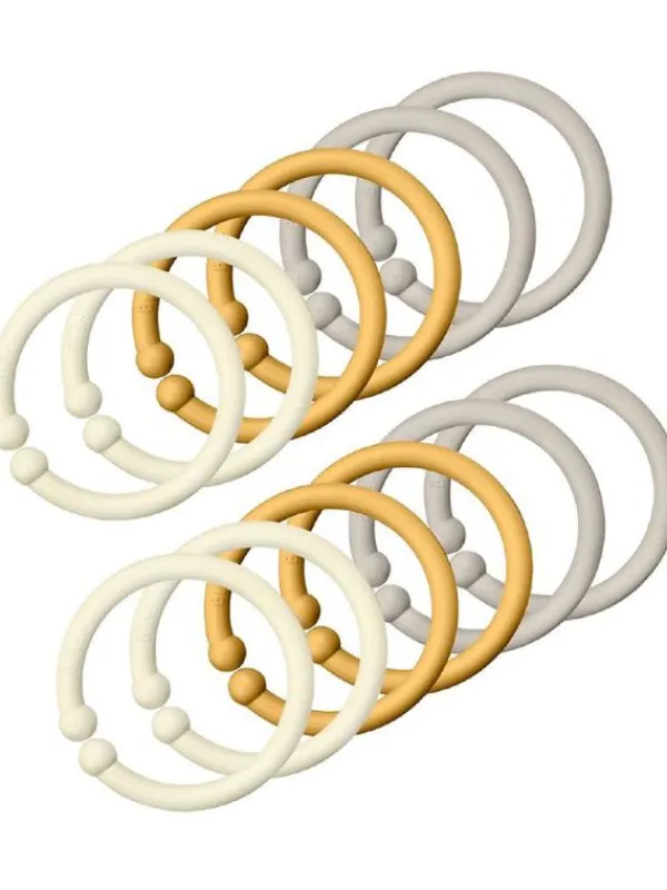 Bibs Loops rengas, 12kpl, Ivory/Honey/Sand Tutit Vauvalle