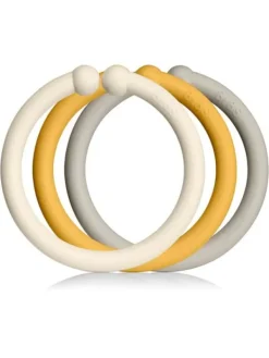 Bibs Loops rengas, 12kpl, Ivory/Honey/Sand Tutit Vauvalle