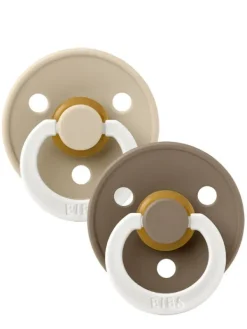 Hot BIBS - Night vauvan yötutti 2-PACK 0-18kk - Dark Oak / Vanilla Tutit Vauvalle