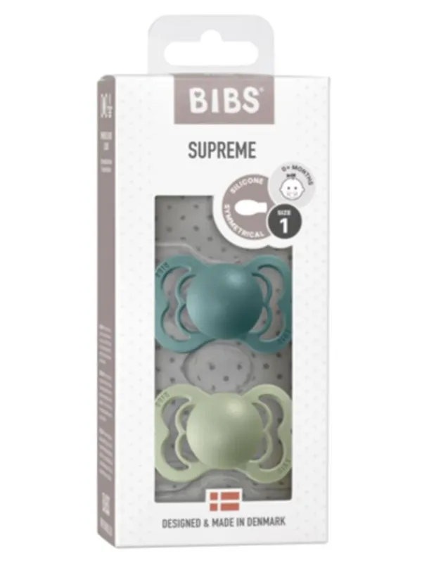 New BIBS - Supreme tutti 2-PACK 0-18kk - Island sea / Sage Tutit Vauvalle