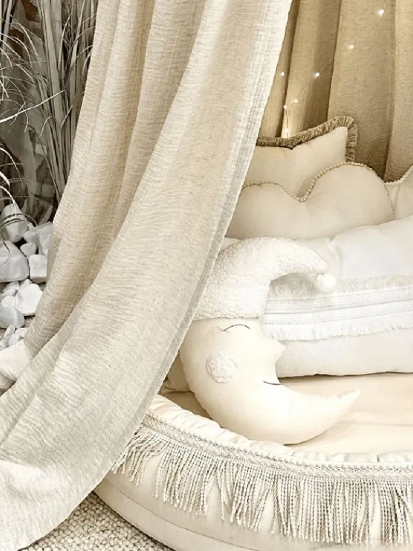 Hot Boho Twist Canopy Maxi sänkykatos 70, Natural Verhokatokset