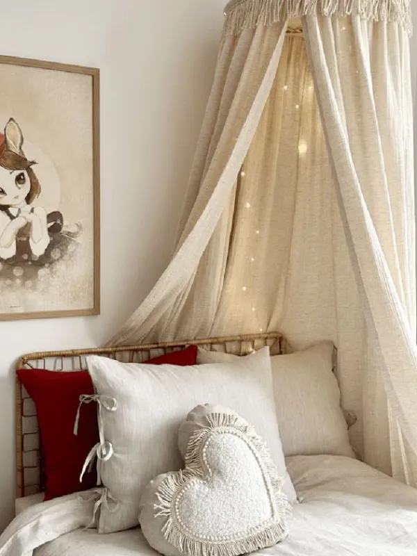 Hot Boho Twist Canopy Maxi sänkykatos 70, Natural Verhokatokset