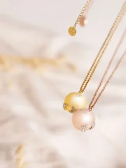Bolakoru äidille ketjulla, jalanjälki bling kultainen | Hopeoidut Bolat