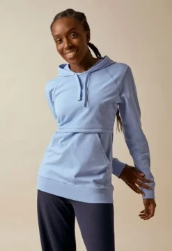 Online Boob Design - imetyshuppari B-Warmer Hoodie, nile blue Äitiyspaidat|Imetyspaidat