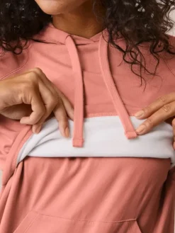 New Boob Design - imetyshuppari B-Warmer Hoodie, Canyon Clay Äitiyspaidat|Imetyspaidat
