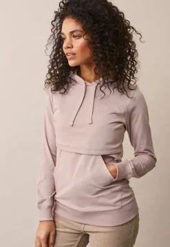 Boob Design - imetyshuppari B-Warmer Hoodie, Pebble Äitiyspaidat|Imetyspaidat