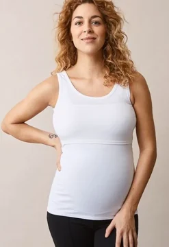 Sale Boob Design - imetystoppi Classic Tank Top Valkoinen Äitiyspaidat|Imetyspaidat