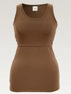 Online Boob Design - imetystoppi Classic Tank Top Hazelnut Äitiyspaidat|Imetyspaidat