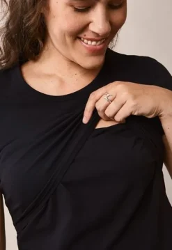Clearance Boob Design - imetys T-paita Classic, musta Äitiyspaidat|Imetyspaidat