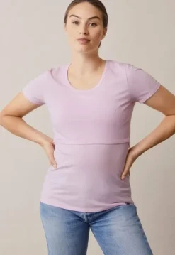 Online Boob Design - imetys T-paita Classic Light orchid Äitiyspaidat|Imetyspaidat