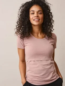 Outlet Boob Design - imetys T-paita Classic Mauve Äitiyspaidat|Imetyspaidat