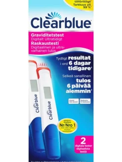 New Digital Ultra Early Raskaustesti Clearblue - 2 kpl Clearblue-Testit|Raskaustestit