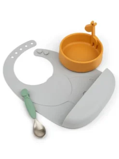 New - Peekaboo ensiateriasetti, Grey Ruokailuhetkiin
