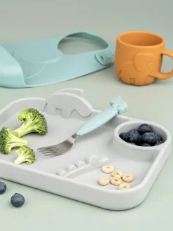 Discount - Peekaboo lokerolautanen, Grey Ruokailuhetkiin