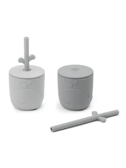 Clearance - Peekaboo Straw cup - Wally Grey Ruokailuhetkiin