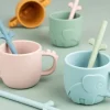 Outlet - silikoniset pillit 5-PACK - Blue Mix Ruokailuhetkiin