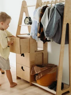 Online Duck Woodworks - lasten vaatekaappi laatikoilla Sängyt, Kehdot Ja Vaaterekit