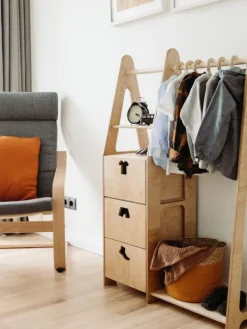 Online Duck Woodworks - lasten vaatekaappi laatikoilla Sängyt, Kehdot Ja Vaaterekit