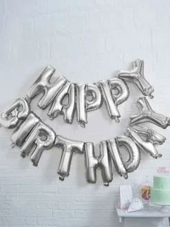 Outlet - folioilmapallo Happy Birthday, hopea Juhlan Aika