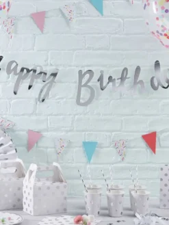 Outlet - folioilmapallo Happy Birthday, hopea Juhlan Aika