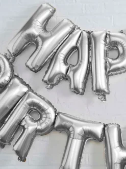 Outlet - folioilmapallo Happy Birthday, hopea Juhlan Aika