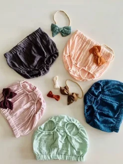 New Gipsy Parrot Bloomers – Pehmeät Harsohousut Tytövauvalle, Aprikoosi Sisävaatteet