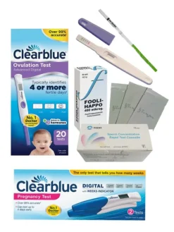 Haaveissa Raskaus -paketti, Clearblue LARGE Ovulaatiotestit|Raskaustesti Ja Ovulaatiotesti – Testipaketit