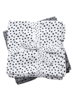 Discount Harsoliina 2-pack 70x70 - Happy dots grey - Puuvillaharsot