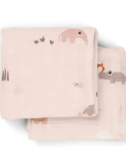 Online Harsoliina 2-pack 70x70 - Playground Powder - Puuvillaharsot