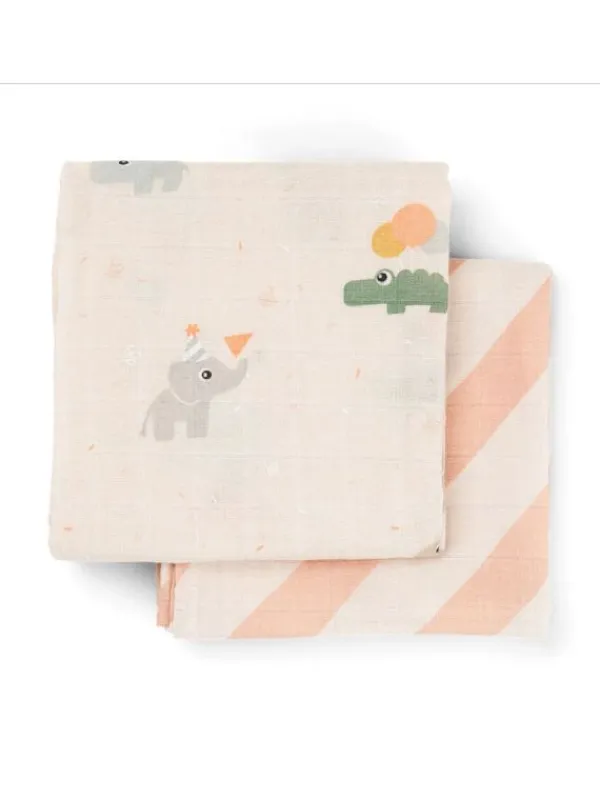 New Harsoliina vauvalle 2-pack 70x70 - Celebration Powder – Puuvillaharsot
