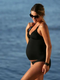 Äitiysuimapuku tankini Maori (musta) | CACHE COEUR Äitiysuimapuvut