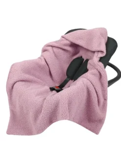 Lämmin boucle turvakaukalon viltti – antique pink Lämpöpussit