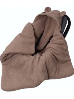 New Lämmin nallenkorva boucle turvakaukalon viltti – brown Lämpöpussit