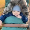 Clearance Lämpöpussi rattaisiin nallenkorvilla ja karvalla, green Lämpöpussit