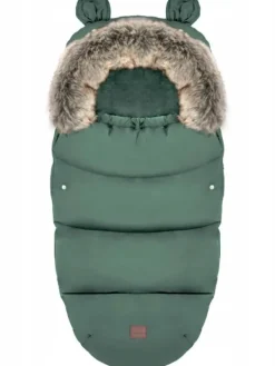 Clearance Lämpöpussi rattaisiin nallenkorvilla ja karvalla, green Lämpöpussit