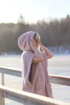 Online Luin Living Ponchopyyhe, 4 eri kokoa, Dusty Rose Kylpy|Äidin Hemmottelu