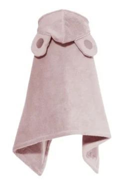 Clearance Luin Living Vauvapyyhe nallenkorvilla 0-5v, Dusty Rose Kylpy
