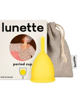Outlet Lunette Kuukuppi – mukava ja ekologinen kuukautissuoja, keltainen Kuukautiskupit, Pessaarit