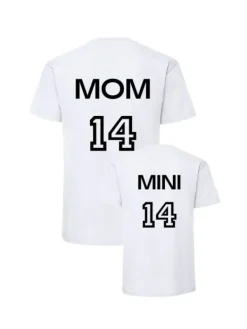 Discount Mini & Me pelipaidat Oma Teksti -Tuotteet