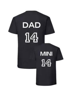 Discount Mini & Me pelipaidat Oma Teksti -Tuotteet
