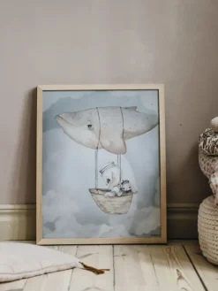 Online FLYING WHALE 40x50 Julisteet Ja Printit
