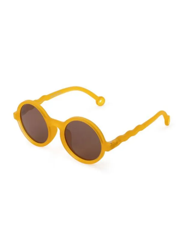 Hot Lasten Aurinkolasit Kids 3-5v, Round Citrus Yellow Lasten Aurinkolasit