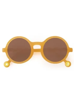 Hot Lasten Aurinkolasit Kids 3-5v, Round Citrus Yellow Lasten Aurinkolasit