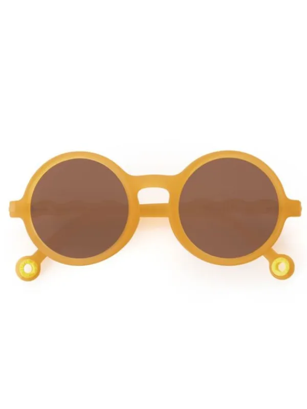 Hot Lasten Aurinkolasit Kids 3-5v, Round Citrus Yellow Lasten Aurinkolasit