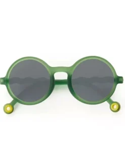 Outlet Lasten Aurinkolasit Kids 3-5v, Round Olive Green Lasten Aurinkolasit